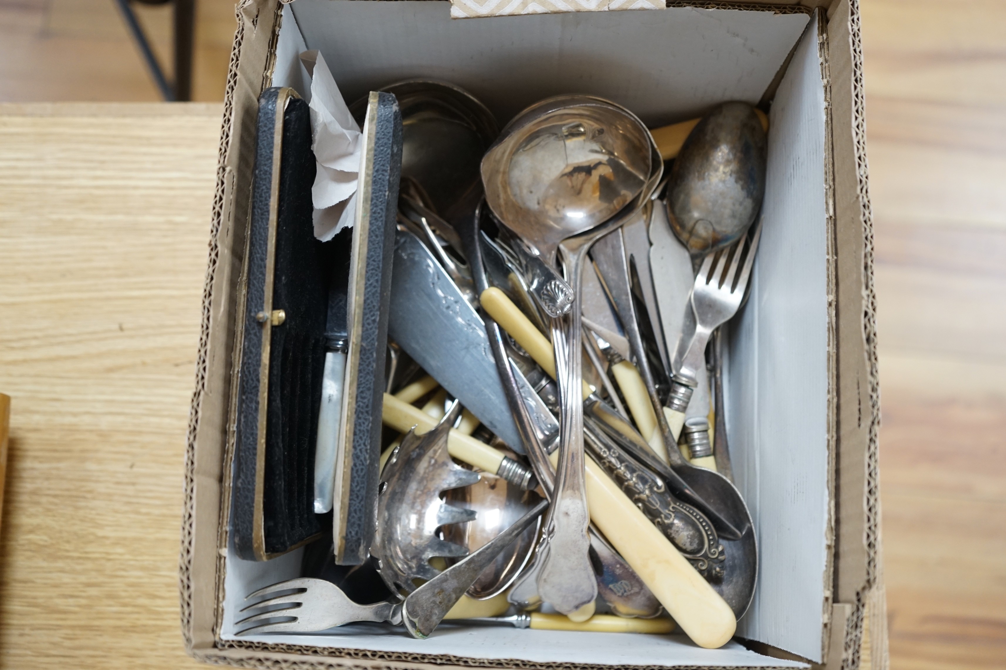 Plated wares and Various cut throat and safety razors